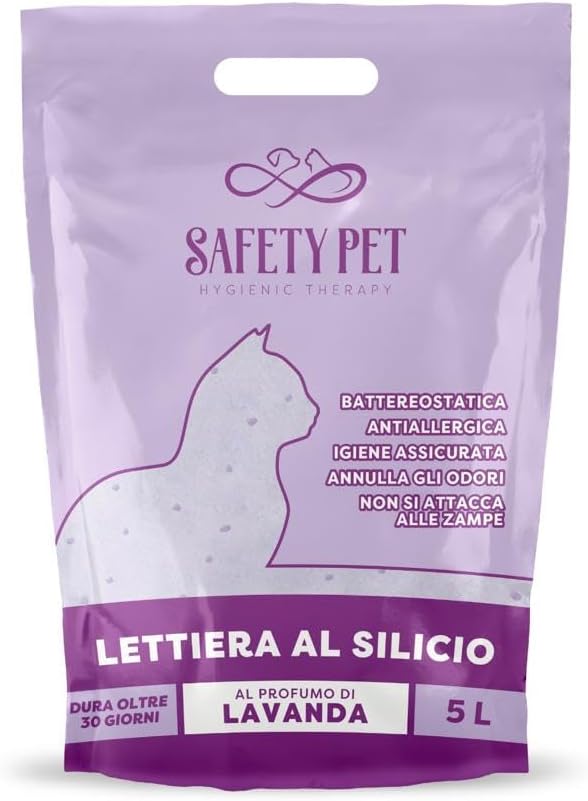 LETTIERA PER GATTI SILICIO SUPER ASSORBENTE OFFERTA FORMATO MAXI 30LT PROFUMO LAVANDA