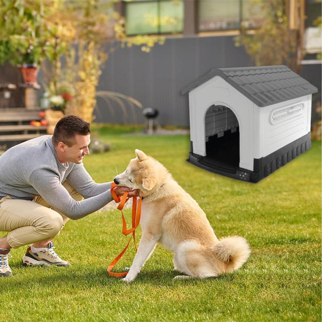 Cuccia per Cani Baita, Gray, Materiali di alta Qualità, per interno ed esterno misura 68x57x66